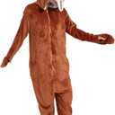 Elephant Adult Onesie Animal Walrus Women Costume for One piece Pajamas Unisex Cosplay Plush Soft Halloween Sleepwear (M)