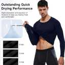 Men's Compression Shirts Long Sleeve Athletic Workout T-Shirt Running Cool Dry Tops Active Base Layer Undershirts (Blue)