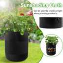 4-Pack 11 Gallon 360Visible Potato Grow Bags, Potato Pot Planter with Flap Window Shade Cloth, Potato Growing Containers, 380g Thickened Felt Garden Planting Bag for Growing Potatoes Vegetables