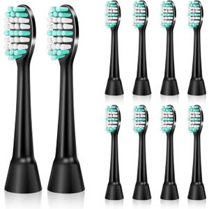 Replacement Toothbrush Heads for AquaSonic Electric Toothbrush, Compatible AquaSonic Black Series/Vibe Series/Duo Series Pro Electric Toothbrush, 10 Pack