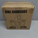 Book Ends for Shelves, Owl Decorative Bookends Bronze Bird Book Stopper Unique Kids Book Holders with Anti-Slip Base Luxurious Bookends for Kids Rooms Office Home Decor(Bronze)