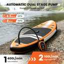 Electric Paddle Board Pump, High Pressure SUP Pump with Inflation & Deflation, Auto-Off, 12V DC Car Connector Portable Air Pump for Inflatables and Kayaks