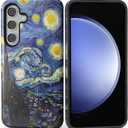 Case for Samsung Galaxy S25 Case,Starry Night Moon Design - Hybrid Dual Protection Silicone + Hard PC Shockproof Full Body Cover Protective Case for Men Women