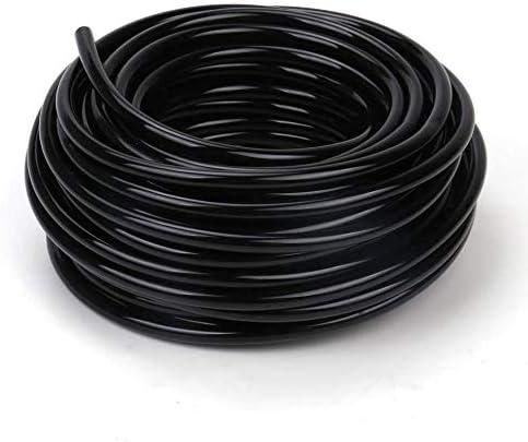 3/8" Irrigation Tubing 50ft, Heavy Duty Blank Distribution Tubing, Watering Drip Automatic Irrigation Equipment Set for Garden Greenhouse,Flower,Patio Black