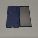 BERFY for Z Fold 7 Case with Privacy Screen Protector, [Anti Spy] Hidden Kickstand & Slide Camera Cover & Hinge Protective, Full Body Shockproof Phone Case for Samsung Galaxy Z Fold 7, Blue Stylus