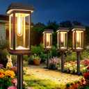 Solar Pathway Lights Outdoor, 12 Pack Upgraded Solar Garden Lights Solar Powered, Solar Lights Outdoor Waterproof IP65, 15 Hours Outdoor Solar Lights for Yard Patio Landscape Walkway Driveway Decor