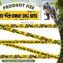 Nuanchu 2 Rolls 3'' x 98 Feet Dino Dig Site Caution Tape Decorations Dinosaur Theme Party Supplies Favors for Kids Classroom Room Birthday Party Decoration(No Stickiness)