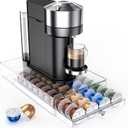 Coffee Pods Acrylic Holder PETG Drawer Compatible with Nespresso Vertuo Capsules 40 Pods Storage