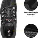 NORTIV 8 Men's Waterproof Hiking Shoes Leather Low-Top Hiking Shoes for Outdoor Trailing Trekking Camping Walking,Size 10