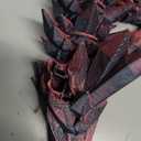 TXB3DOK 24" Large 3D Printed Dragon Bigger Fidget Animals Toys, Oversized Flexible Articulated Crystal Fidget Toy, Huge 3D Printed Dragon Gift for Desk and Home Decor (Black Red, 24 inch)