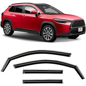 Voron Glass in-Channel Extra Durable Rain Guards for Toyota Corolla Cross 2022-2025, Window Deflectors, Vent Window Visors, 4 Pieces - 200489