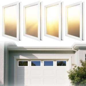 Pack of 4 Garage Door Windows, Replacement Vinyl Window Inserts with UV Resistant Resin Glass for Garage Doors, 53x35cm (Clear Design)