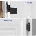 HOSOM 10 Pack 1/2'' Overlay Cabinet Hinges Black Cabinet Door Hinges for Kitchen Cabinet Doors, Flush Face Mount Self Closing Cabinet Hinges with Door Bumper