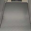 Stainless Steel Cutting Board for Kitchen, Scratch Resistant Mesh Design, Reversible 304 Stainless Steel & Wheat Straw, Non Toxic Chopping Board for Meat, Dishwasher Safe, 14.4"*9.8",1Pcs Grey (Gray)