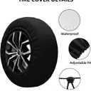 Spare Tire Cover with Marshmallow Campfire Pattern Wheel Protectors Weatherproof Wheel Covers Universal Fit for SUV Truck Rv Travel Camper Trailers Accessories 15inch