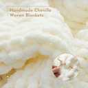 YJLMLY Chunky Knit Throw Blanket,60x80 Inch Heavy 6.8lbs, Hand Knit Chenille Couch Blanket, Soft Cable Knit Gift for Women Mom Wife, Modern Home Decor