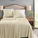 FreshCulture Twin Flat Sheets Only, Pack of 6, Soft Microfiber Bedding Sheets for Home, Salons, Hotels, Bulk Flat Sheets Only Twin Size (Beige)