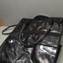 Reusable Grocery Bag On Wheels Large Capacity Shopping Trolley Foldable Rolling Tote with Outside Pocket, Heavy Duty Handle (Black, Large)