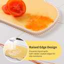 Baby Food Small Cutting Board for Kitchen, Double Sided Chopping Board for Meat & Vegetables & Fruits, Built-in Grinding Area, Food Grade PP, Non-Slip, Anti-overflow, Lightweight for Outdoor Camping