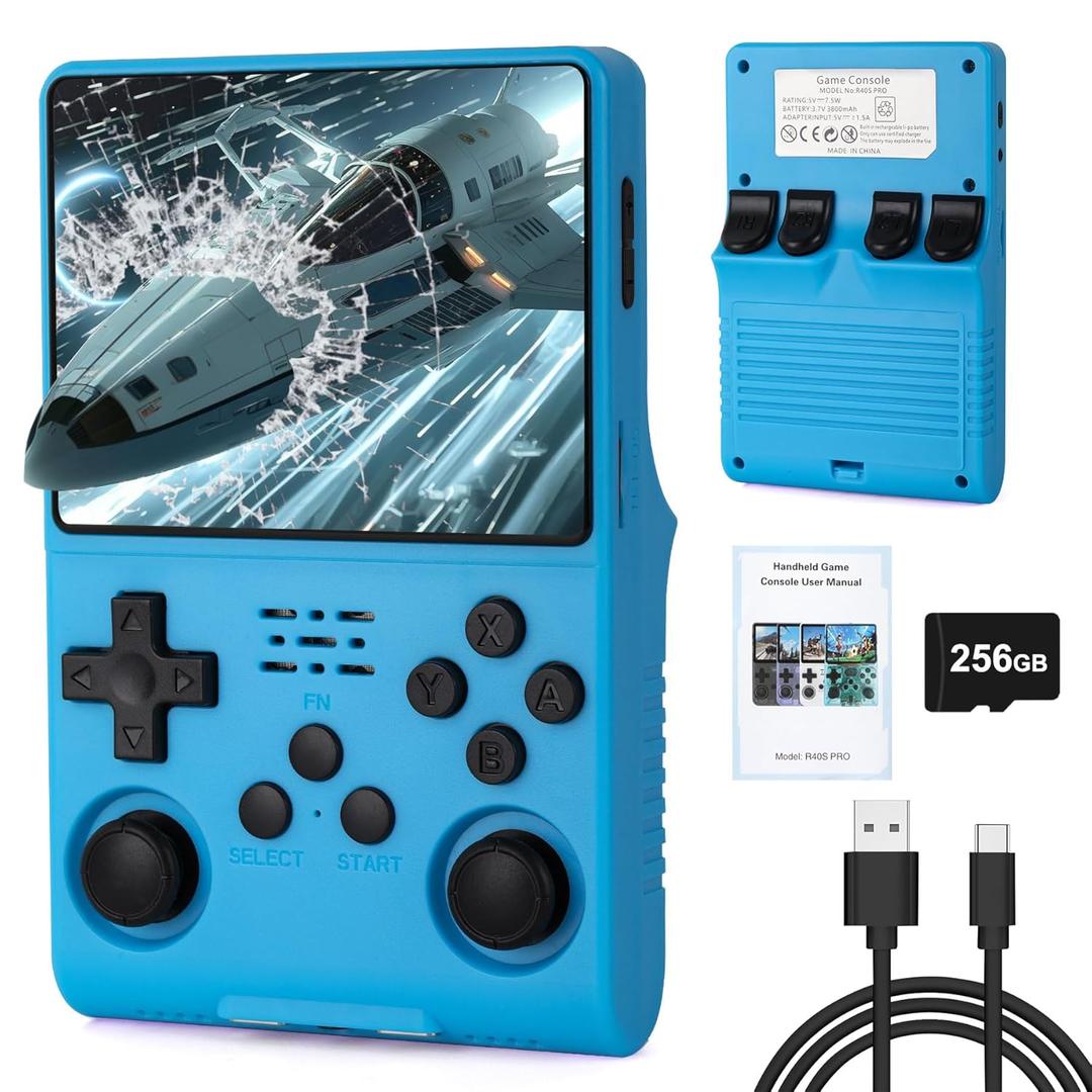 30000 in 1 Retro Handheld Game Console, 3.5 inch IPS Screen, More Than 20 Emulator, 256G TF Card