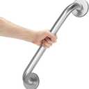 AmazerBath Grab Bars for Shower 18 Inches, Shower Grab Bars for Senior Anti Slip, Safety Grab Bars for Bathtubs and Showers Stainless Steel, Thickened Bar Holds 500LBS, 18" Lx1.25 D, Brushed Nickel