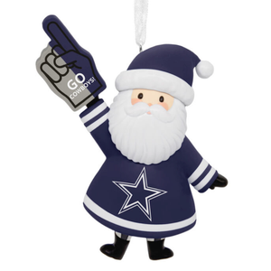 Hallmark NFL San Francisco 49ers Santa Fan Christmas Ornament, Gifts for Sports Fans