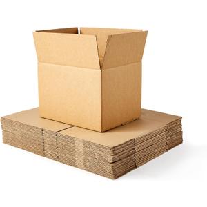 Amazon Basics Cardboard Moving Boxes for Packing and Shipping, Medium Size, 18" x 14" x 12", Brown, 20-Pack