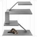 Beeveer 7 Pcs Ferret Cage Liner Washable Ferret Pads Bedding Cage Accessories Kit for Small Animals Hamster Rats Chinchillas Hedgehogs Guinea,Stain-Resistant Material (Double Unit Set,Grey)