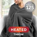 Sunbeam Royal Ultra Fleece Heated Throw Electric Blanket, 50" x 60", 4 Heat Settings, 4-Hour Auto Shut-Off, Warming Throw for Couch or Bed, Fast Heating, Machine Washable, Warm and Cozy, Night Fog