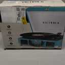 Victrola Journey Bluetooth Portable Suitcase Record Player  with Built-in Speakers, 3 Speed Vinyl Record Player, RCA Out, Headphone Jack (Aqua Turquoise)