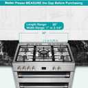 30" Stove Gap Filler, Slide-in Range Rear Filler Kit - Stainless Steel Backsplash for Stove, Easy to Install Backsplash Behind Stove Between Stove Range and Wall for Most Brand Kitchen Stoves