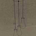 Raindrop Pendant Lights Kitchen Island Teardrop Gold Hanging Light Fixtures Clear Solid Glass Pendant Light Modern Chandeliers for Dining Room Porch Corridor Living Room(3-Light)