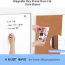 ARCOBIS Cork Board White Board Combo, 24 x 18 Inch Bulletin Board, Magnetic Dry Erase Board & Corkboard for Wall, Vision Board for Home, Office, School, Silver Frame