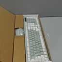 Wireless Keyboard and Mouse Combo, Full-Sized Wireless Keyboard and Adjustable DPI Mouse, 2.4GHz USB Receiver, Silent Keyboard and Mouse for PC, Windows, MAC, Desktop, Laptop (Avocado Green)