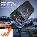 Magnetic Stand Case for iPhone 17 Pro Max, 2-in-1 Magnetic Stand Case & Protective Cover, Military Drop Tested, Anti-Fingerprint Matte Finish for Hands-Free at Work, Home and Travel, Blue