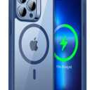 ESR Case for iPhone 13 Pro Max, Compatible with MagSafe, Classic Hybrid Magnetic Mobile Phone Case iPhone 13 Pro Max Case, Military Standard, Drop Protection, Scratch-Resistant Back, Clear Blue