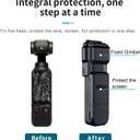 Gimbal Protective Cover for DJI Osmo Pocket 3 PC Protective Cover Flip Top Design Drop Protection Dust Resistance Scratch Resistance Shock Resistance Total Protection