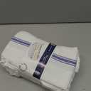 Kitchen Towels, 12 Pack 14"x25" Dish Drying Towels, 100% Cotton Tea Towel with Hanging Loop, Reusable Napkin, Durable After Multiple Washes, Soft & Absorbent - Blue Stripe