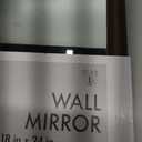 24x18 Inch Wood Mirror for Bathroom, Wooden Frame Wall Mirror Farmhouse Wall Mounted Rectangle Mirror for Vanity