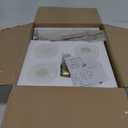 4-Light Vanity Lights, Brushed Gold Bathroom Light Fixture with Striped Textured Milky White Glass Shade, Modern Vanity Lighting Fixture for Bathroom Wall Light Over Mirror, E26 Wall Sconce