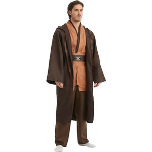 Men's Tunic Costumes Adult Tunic Hooded Robe Set Halloween Cosplay Costumes Knight Cloak With Pocket, L