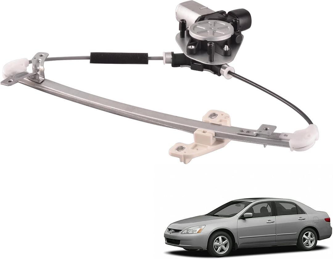 Rear Left Driver Side Power Window Regulator with Motor Assembly Compatible for Honda Accord 2003-2007 Replacement 72750-SDA-A01, 72750-SDC-A01, 748-044
