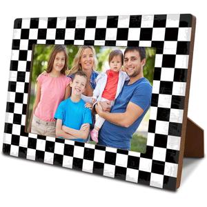 Wooden Tabletop Picture Frame Gift, Fits Display 4'' x 6'' Photos, Home Farmhouse Office Decor, Wedding Anniversary Decor, Wooden Photo Frames for Tabletop or Wall Hanging 7.9*5.7inches