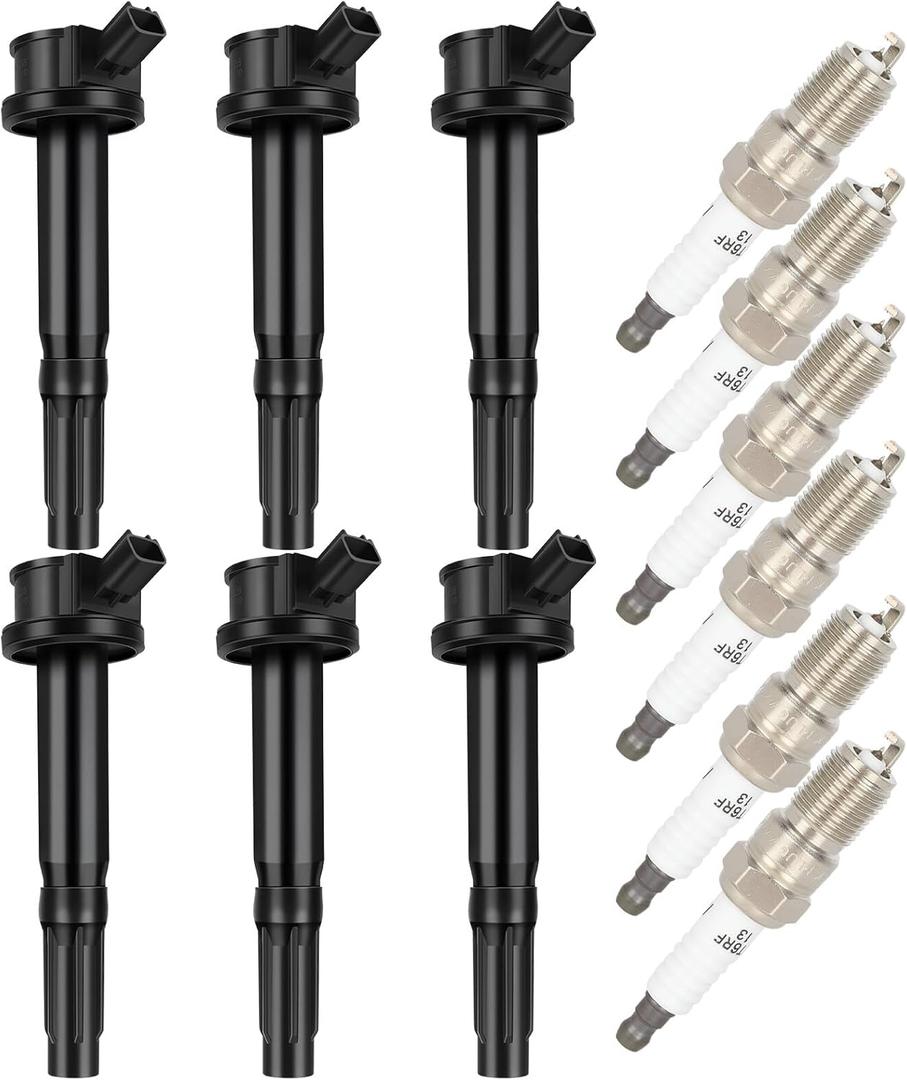 OCPTY 6 ignition coils with 6 iridium Spark Plugs fits UF-486 DG514 UF486 for ford for Mercury for Lincoln for Mazda Fusion Zephyr Tribute Milan 3.0L V6