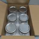 [ 6 Pack] 16 oz. Wide-Mouth Glass Mason Jars with Metal Airtight Lids and Bands for 1 Pint Canning, Preserving, & Meal Prep