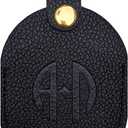 2 x Leather Keys Sleeve for Broken Car Key Loop Replacement - Cute Keychain Cover - Protector, Holder for Men & Women (Extra Large-black01)