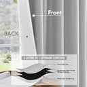 MIULEE 100% Blackout Curtains 120 Inch Long 2 Panels for Bedroom, Thick Luxury Faux Linen Black Out Curtain Room Darkening Back Tab Pleat Window Textured Drapes with Hooks for Living Room, Gery (Grey)