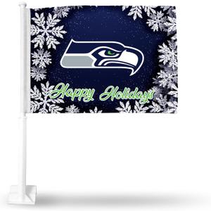 Rico Industries NFL Car Flag Double Sided Car Accessory (Holiday)