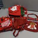 Clysee 12 Pcs Christmas Gift Doll Bags Christmas Eve Apple Bags Reusable Drawstring Gift Bags Elk Bear Santa Claus Snowman Fabric Goody Bag for Christmas Candy Party Favors Holiday Wrapping