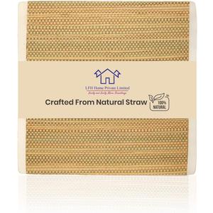 LFH Home Handmade Straw Yoga Mat For Exercise, Workout, Fitness - Perfect Heavy Quality Eco Friendly Natural Straw Reversible Yoga Mat for Men & Women - 72x24 Inch (White) LFH Home Handmade Straw Yoga Mat For Exercise, Workout, Fitness - Perfect Heavy Quality Eco Friendly Natural Straw Reversible Yoga Mat for Men & Women - 72x24 Inch (White)